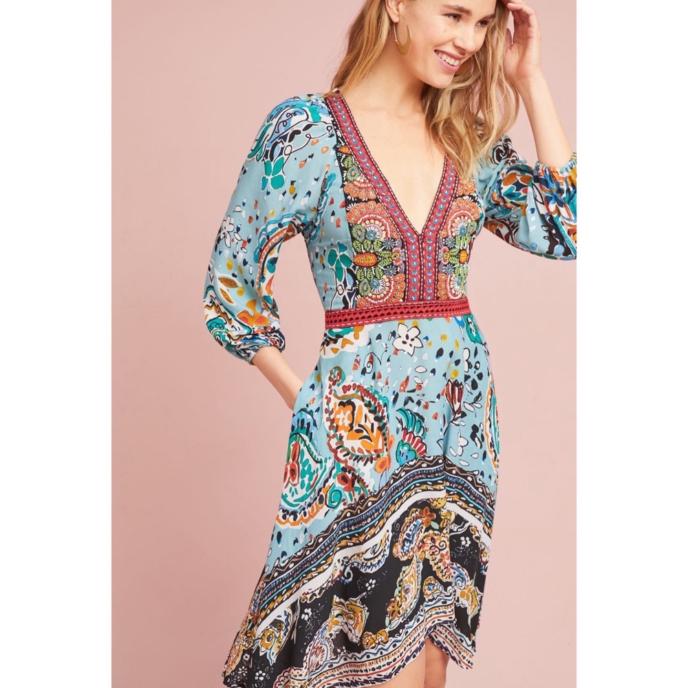 Anthropologie Beaded Karmina Dress